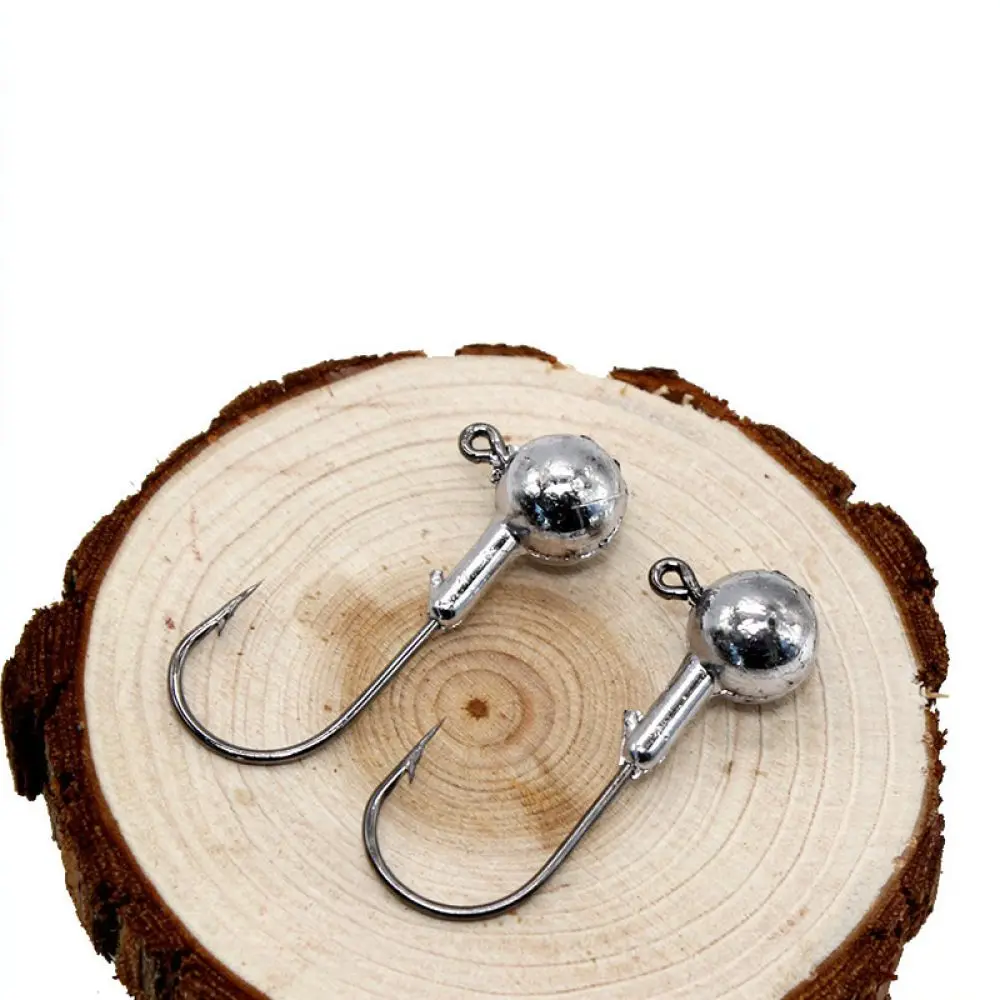 Sharp Jigging Hooks Fishing Equipment For Soft Plastic Baits Essential Terminal Tackle Natural Unpainted Jig Heads