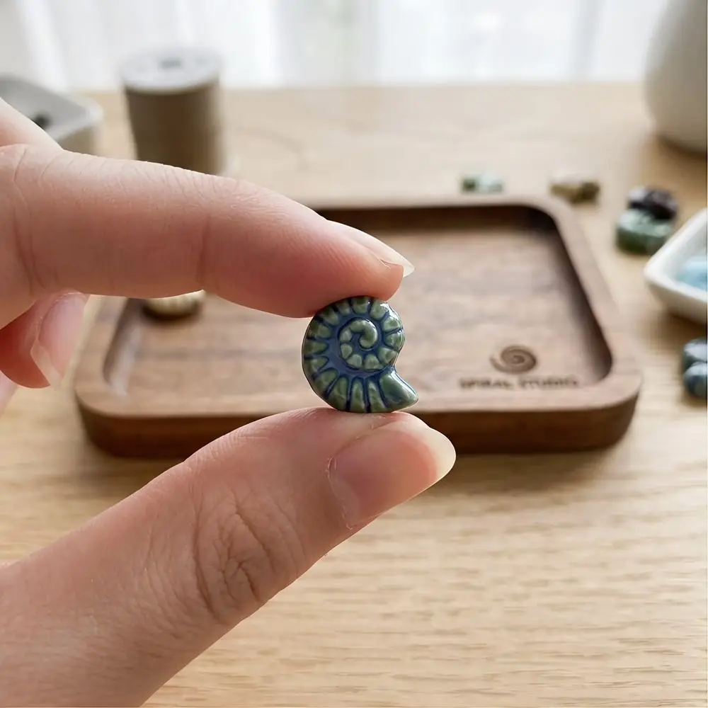 Retro Snail Ceramic Beads Embossed Glazed Conch Spacer Porcelain Beads Multicolor Small Size DIY Jewelry Making Craft