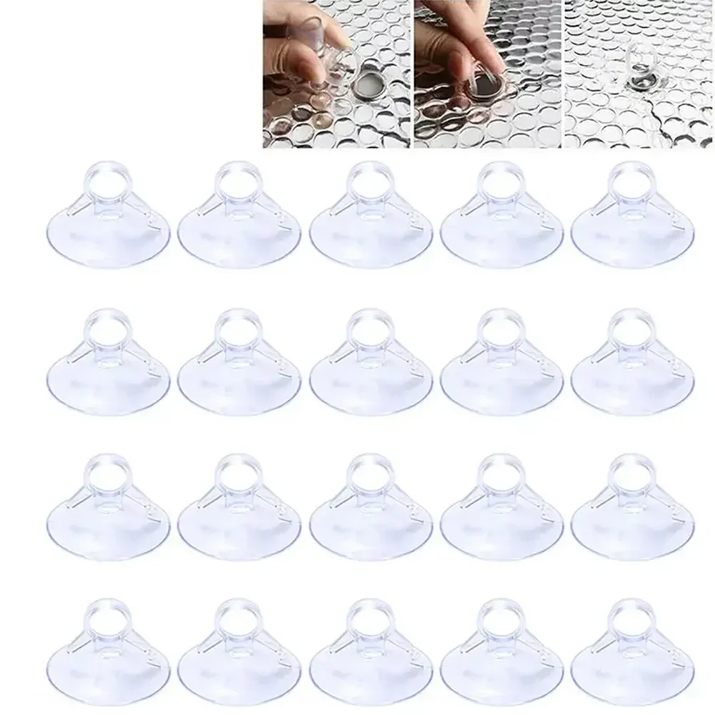 40PCS 45mm Suckers Car Sunshade Suction Cups Heavy Duty Clear Rubber Plastic Suckers PVC Suction Cup Hook