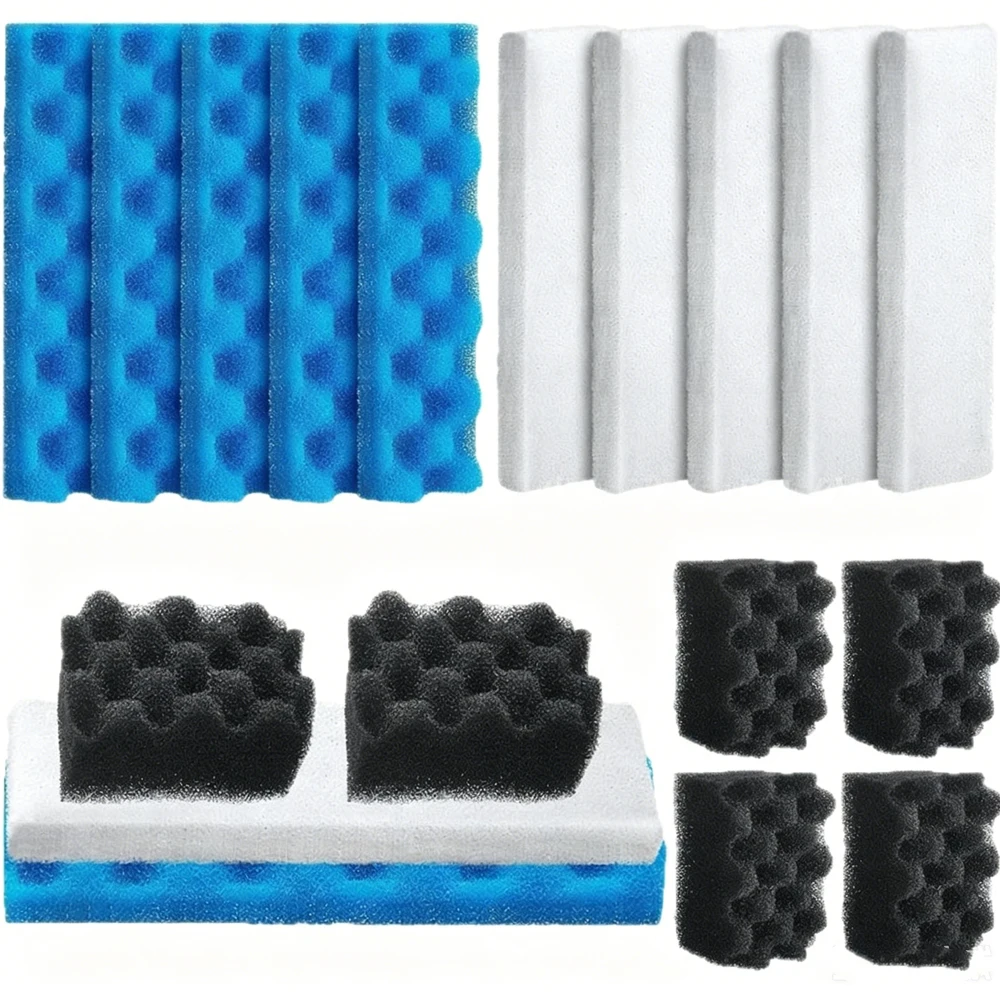 6 Stück Aquarium-Filtrationsschwamm-Filterpads aus biologischem Schaumstoff für Fluval 406 407
