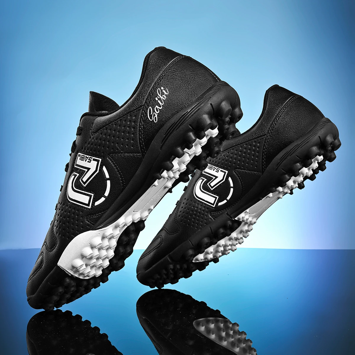 

Outdoor TF Turf Soccer Boots Comfort PU Fabric Upper Rubber High Grip Sole Reliable Quality Kids Teenager Sports Shoes