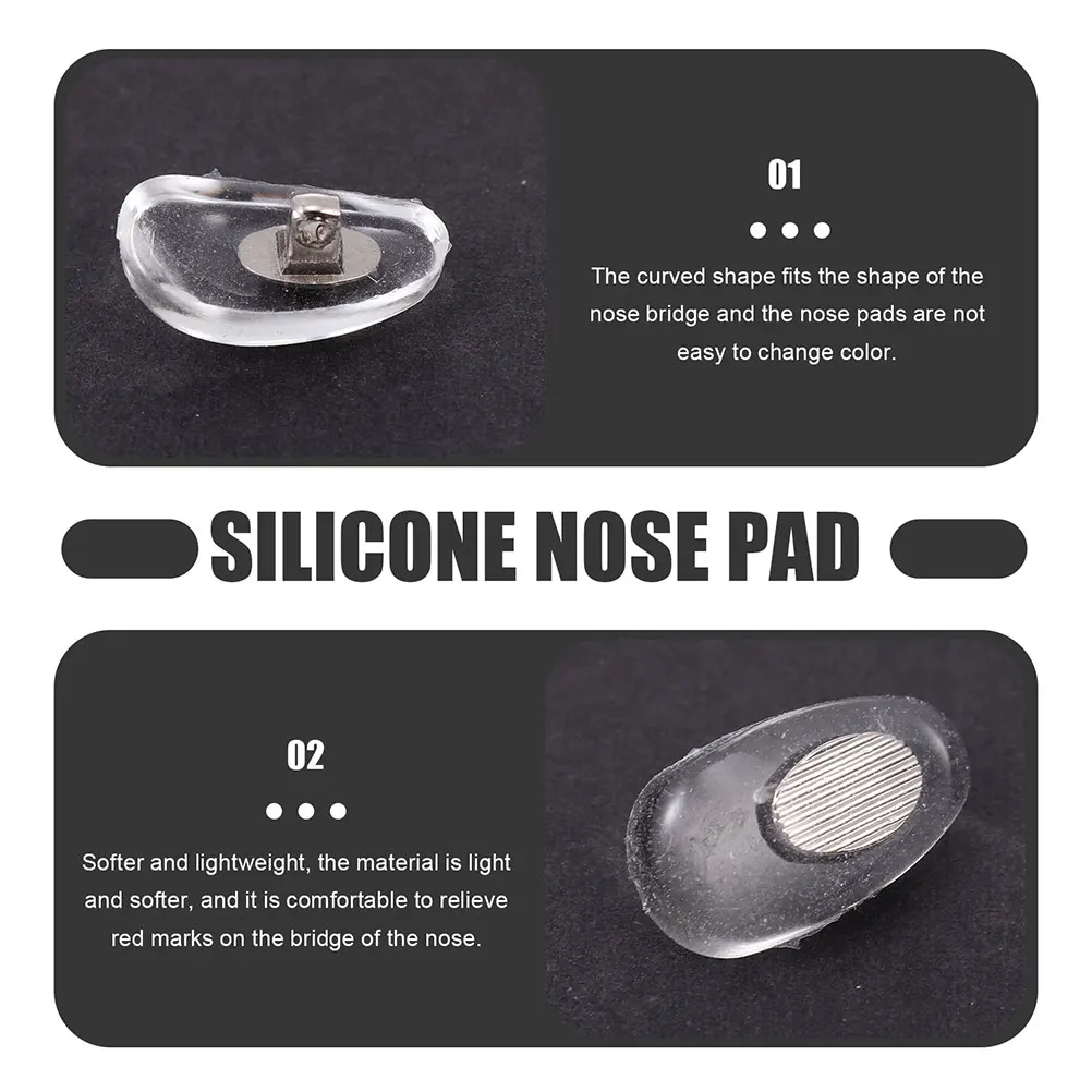 

Silicone Nose Pads For Glasses Replacement Transparent Anti-Slip Frame Cushion Glasses Accessories Labor