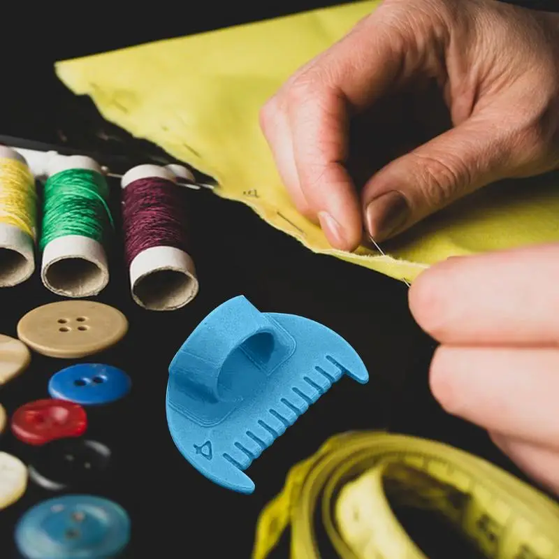 دليل التماس الخياطة اليدوية كشتبان منصات الخياطة اليدوية حماية الإبهام أداة قياس الإبرة لفنون نسيج اللحف