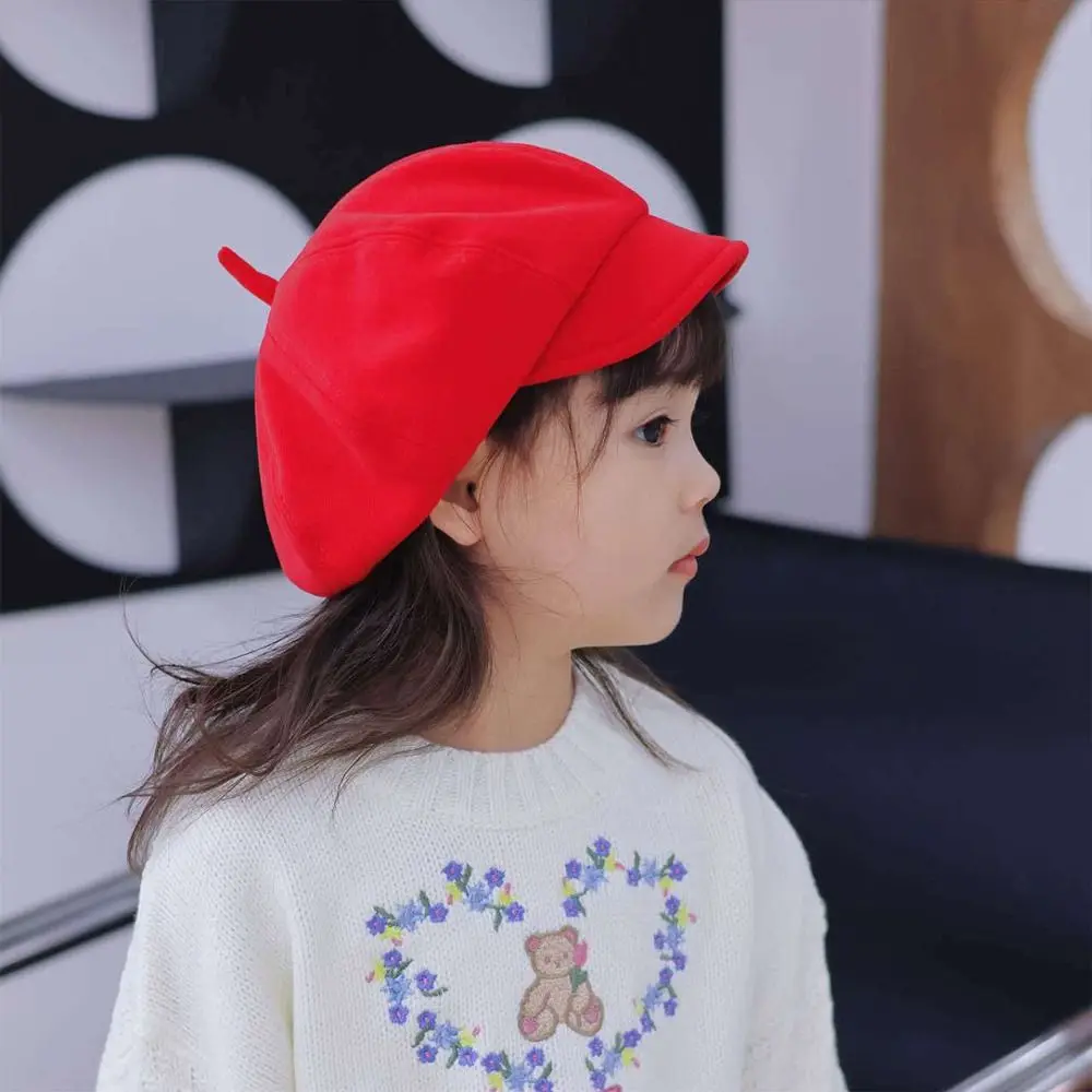 Multicolour Woolen Baby Beret Hat Soft Cute Children Newsboy Cap Warm Painter Hat Boys Girls