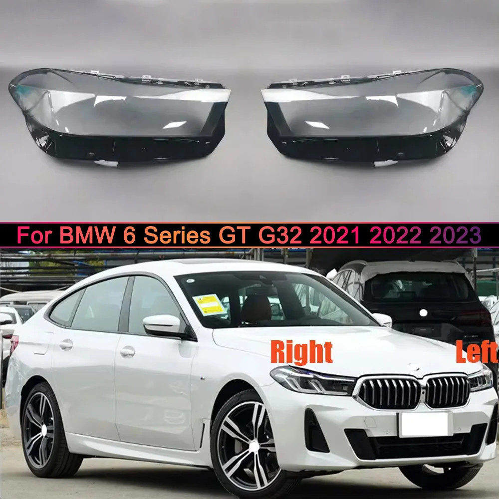 

For BMW 6 Series GT G32 2021 2022 2023 Car Accessories Headlight Lens Cover Headlamp Shell Lampshade Transparent Mask Plexiglass