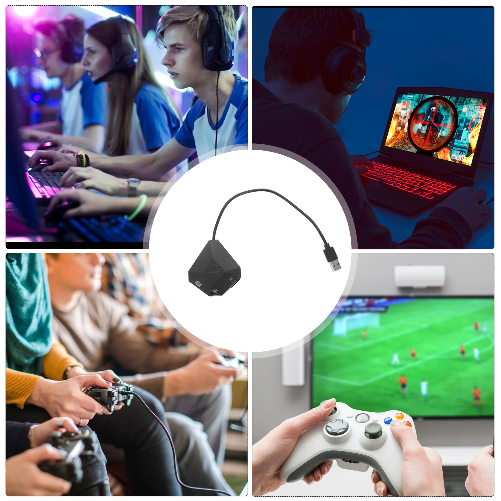Picture 6: Game Keyboard Mouse Converter Adapter For Pc Console Portable Controller Support Multiple Platforms Usb Gaming Accessory