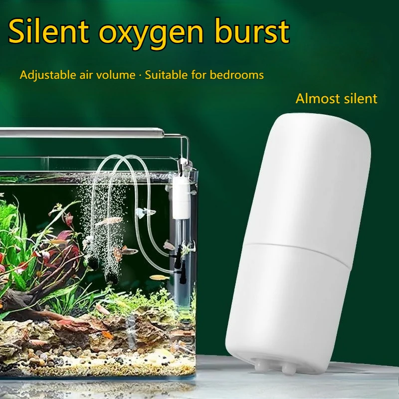 Fish tank oxygen pump - Household aquarium silent dual-channel oxygen supply small oxygen generator machine