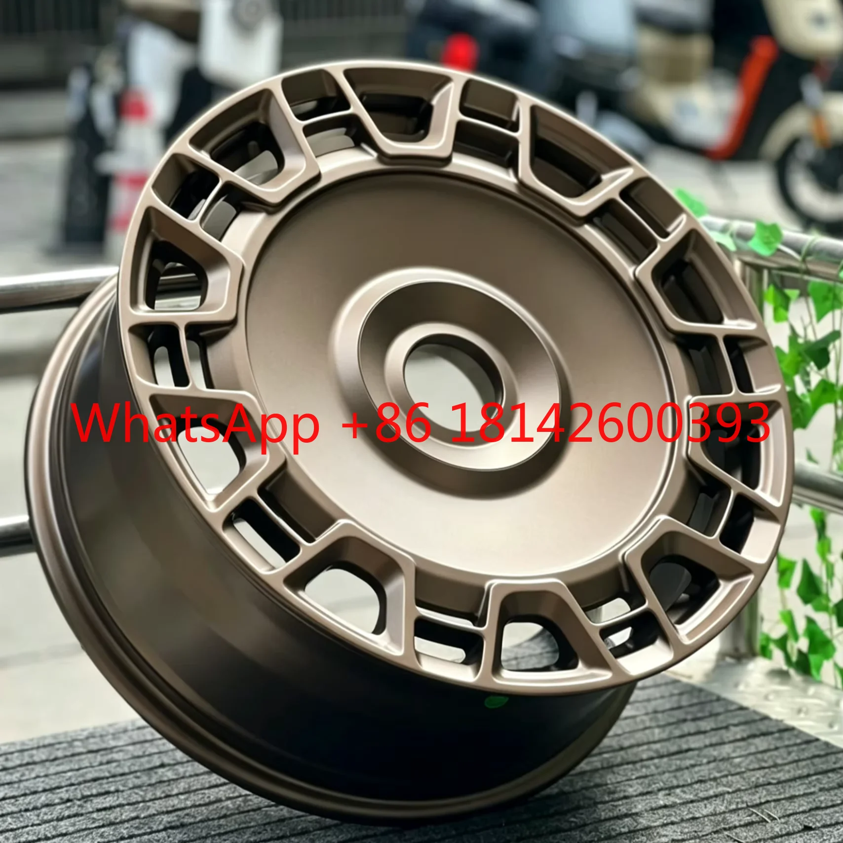 Vintage Big Dish Shape Matte Bronze Forged Wheels, High Texture Retro Rims for Sedan Exterior Refitting