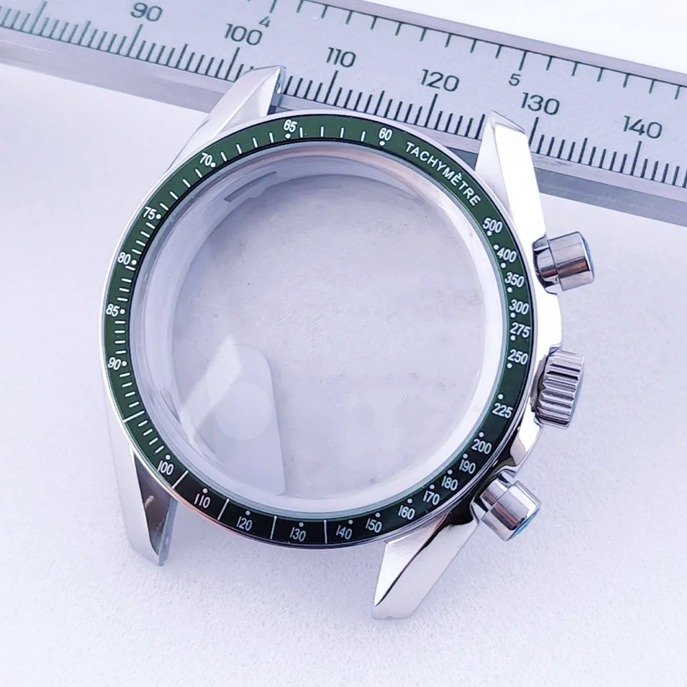 39,7mm Herrenuhren Metallgehäuse Passend für VK63 Uhrwerk Uhrengehäuse Zubehör Saphirglas Uhrenteile Passend für 20mm Armband Uhrenbox – Detail 11