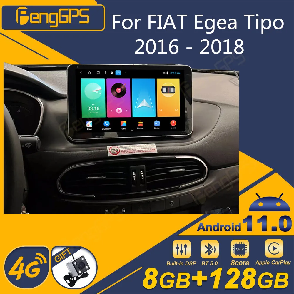 For FIAT Egea Tipo 2016 - 2018 Android Car Radio 2Din Stereo Receiver Autoradio Multimedia Player GPS Navi Head Unit Screen