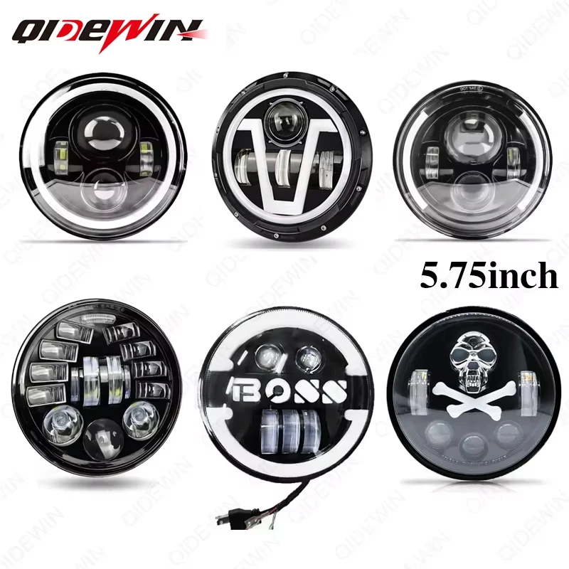 New Style Black Chrome 5.75 Inch LED Headlight 5 3/4\