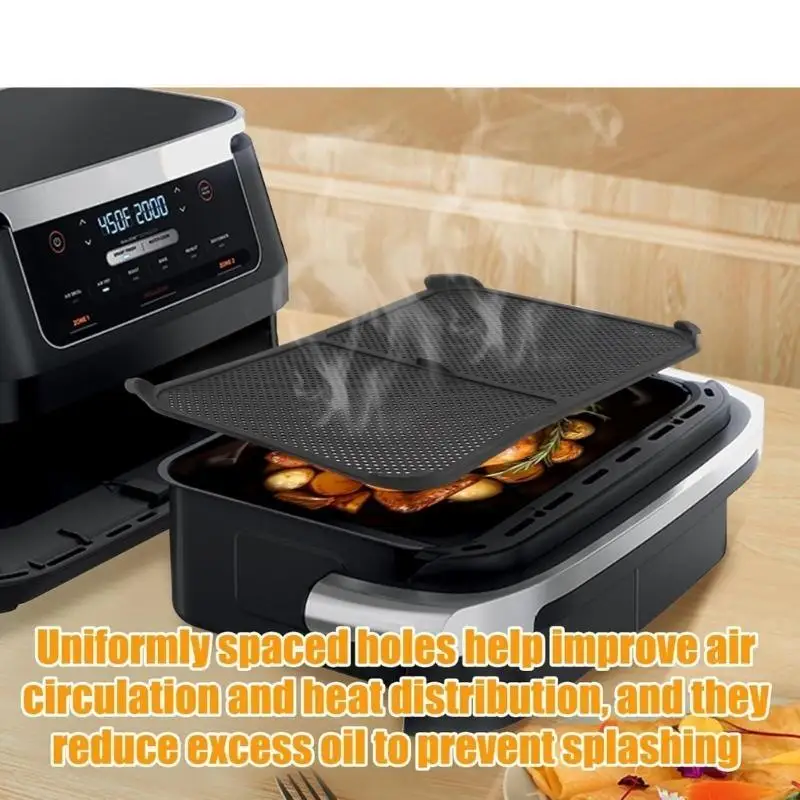 19QE NONSTICK AIR FRYERS 실리콘 뿌리는 공기 흐름 디자인 재사용 가능한 식기 세척기 안전 부엌 용품을 갖춘 쉴드