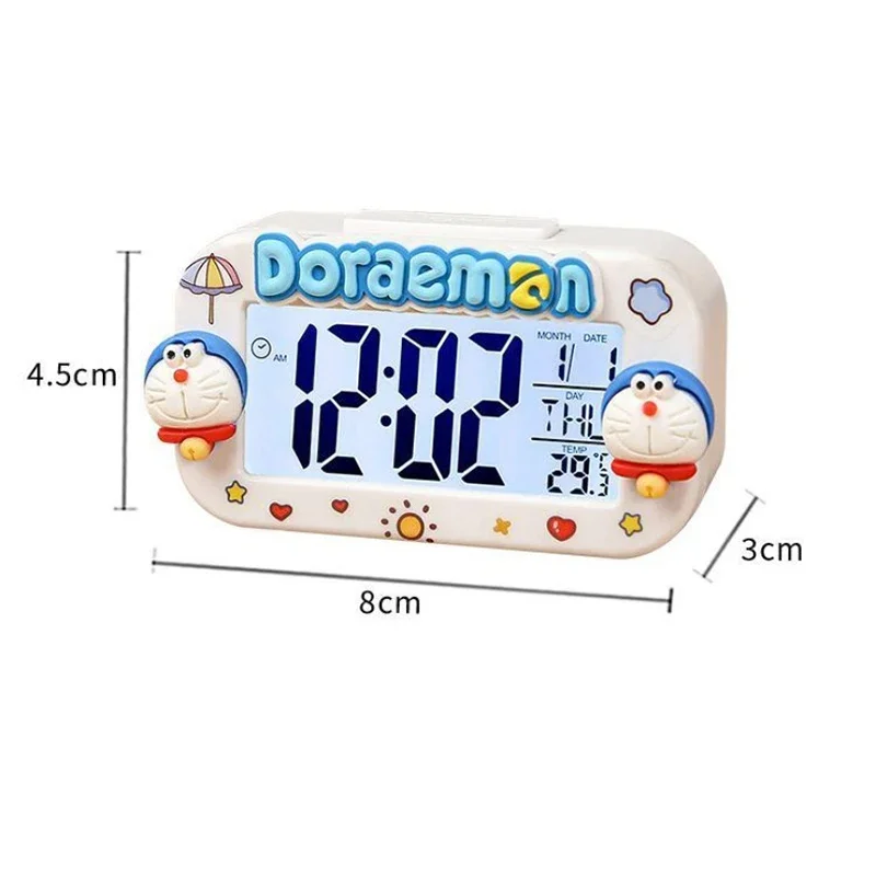 Cartoon Doraemon Alarm Clock Ornaments for Man Women Cute Bedside Clock Kids Mini Alarm Accessories Anime Peripheral Gifts Toys