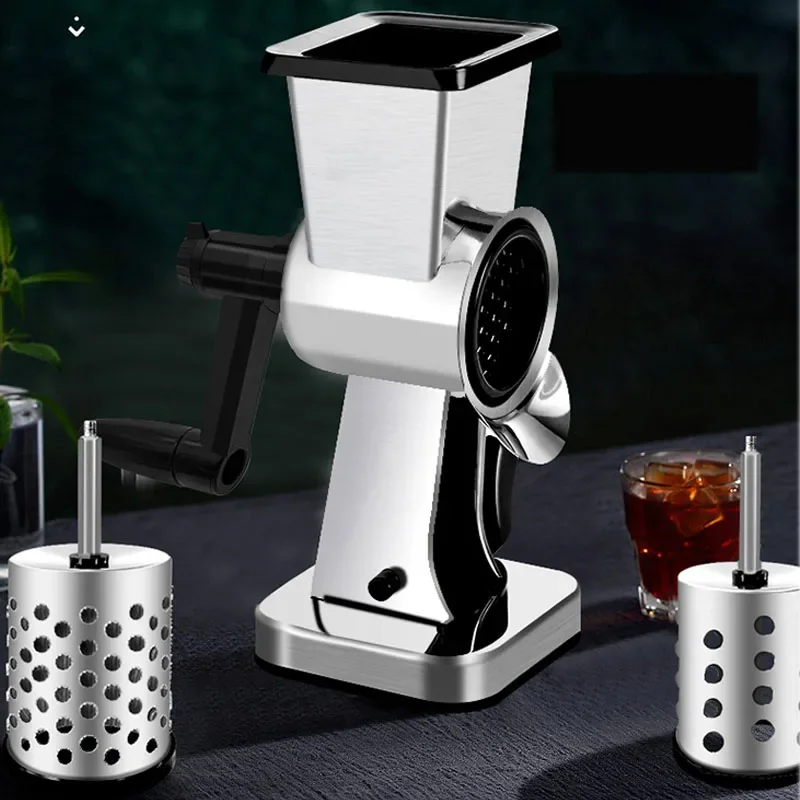 Hand-cranked 304 Stainless Steel dicing machine Small Multi-function Cheese Grater Artifact Nut Grinder Peanut Grinder