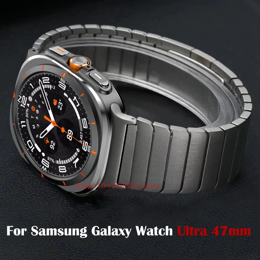 حزام فاخر من الفولاذ المقاوم للصدأ لساعة سامسونج جالاكسي الترا 2025 سوار معدني لساعة جالاكسي 8/8 سوار معصم كلاسيكي كوريا #1