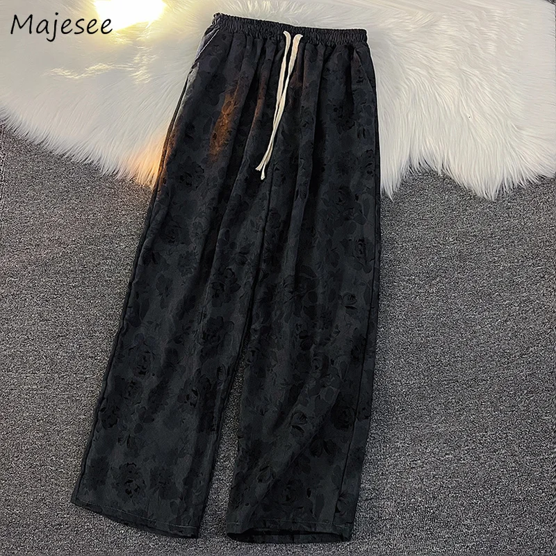 

Pants Men Casual All-match High Street Retro Pantalones European Style Fashion Straight Handsome Ulzzang Teens Design