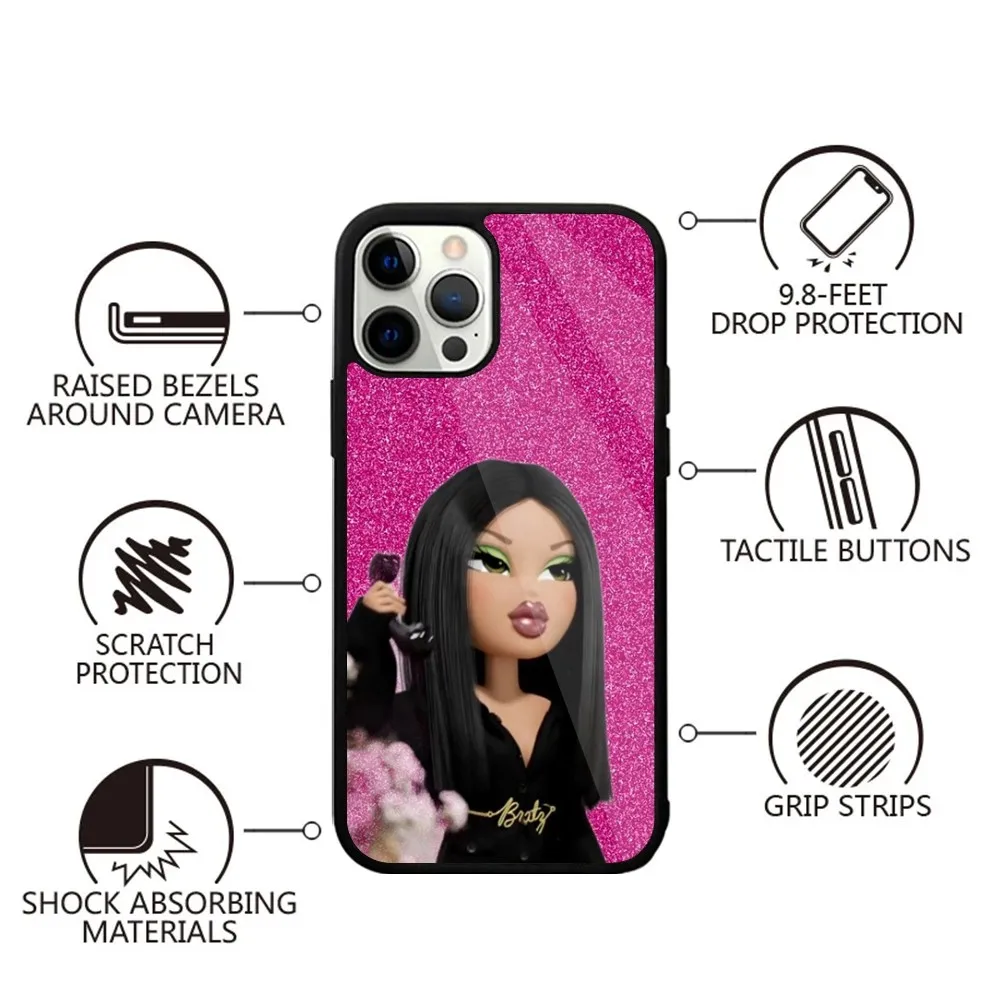 Fashion B-Bratz Doll Phone Case Strong Magnetic For IPhone 15,14,13,Pro,Max,Plus,11,12,Mini For Magsafe Wireless Charging