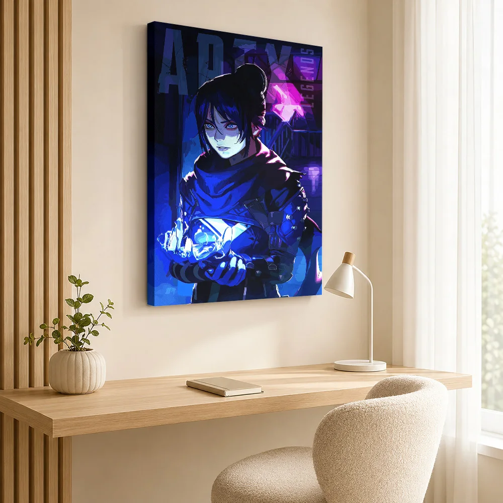 Apex Legends Wraith Digital Art Framed Canvas Poster Customized Photo Modern Pop Culture Wall Paintings Decoration for Bedroom