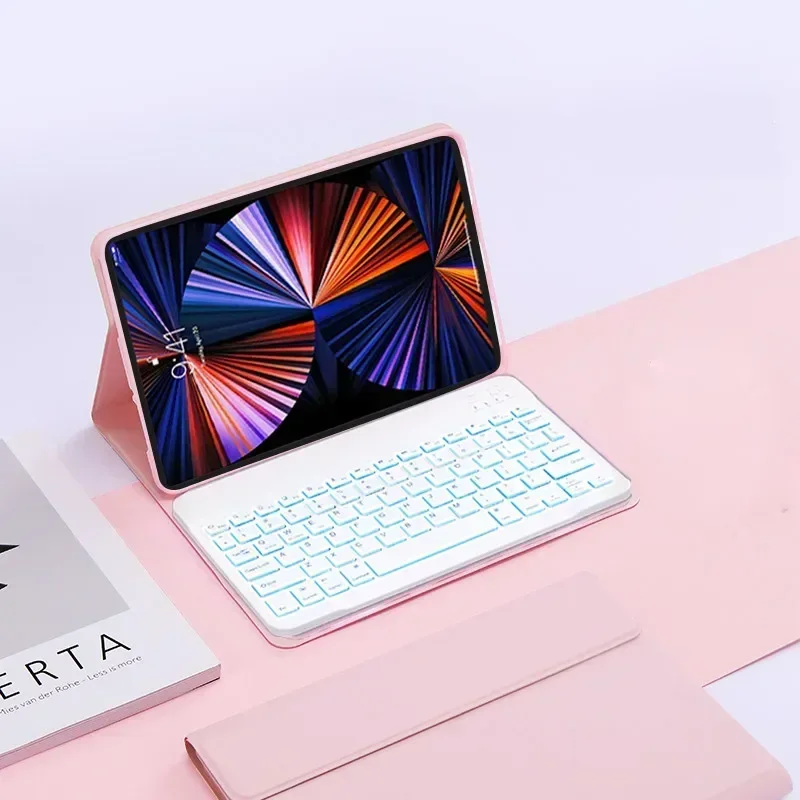 

7-цветный чехол с клавиатурой с подсветкой для Huawei Honor Pad X7 8,7 дюйма, чехол с клавиатурой для планшета Honor Pad X7 8 7