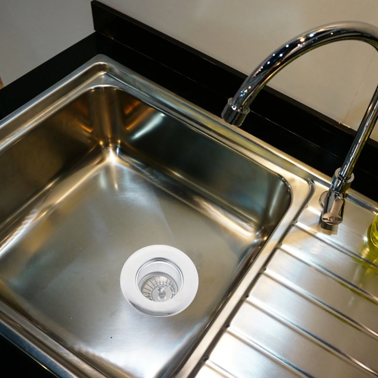 

4 шт. сетчатых фильтров из нержавеющей стали для раковины, для защиты слива в кухне и ванной от засоров, образованных пищевыми остатками, волосами и мусором