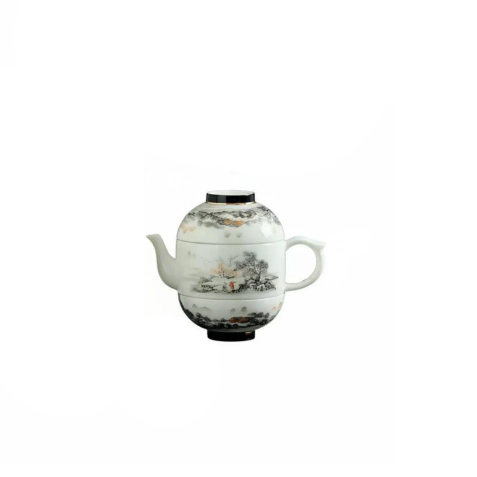 Portable Teapot Tea Infuser Set Compact Stacking Cups for Travel
