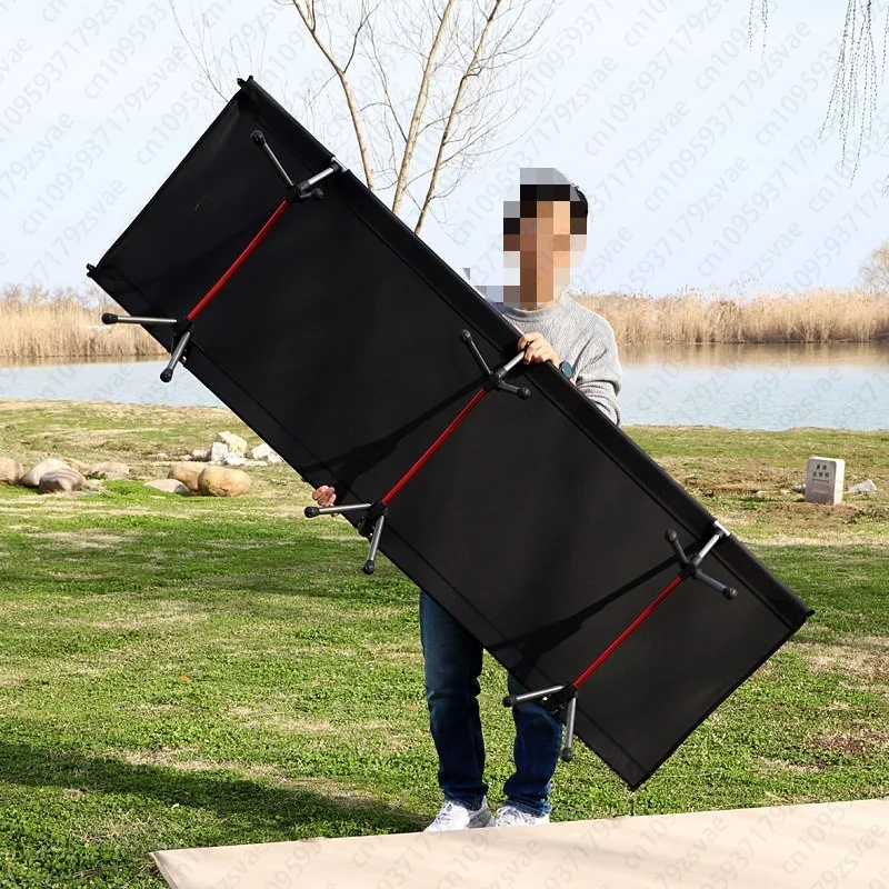 Aluminum alloy super light folding bed camping bed high and low camping camping bed