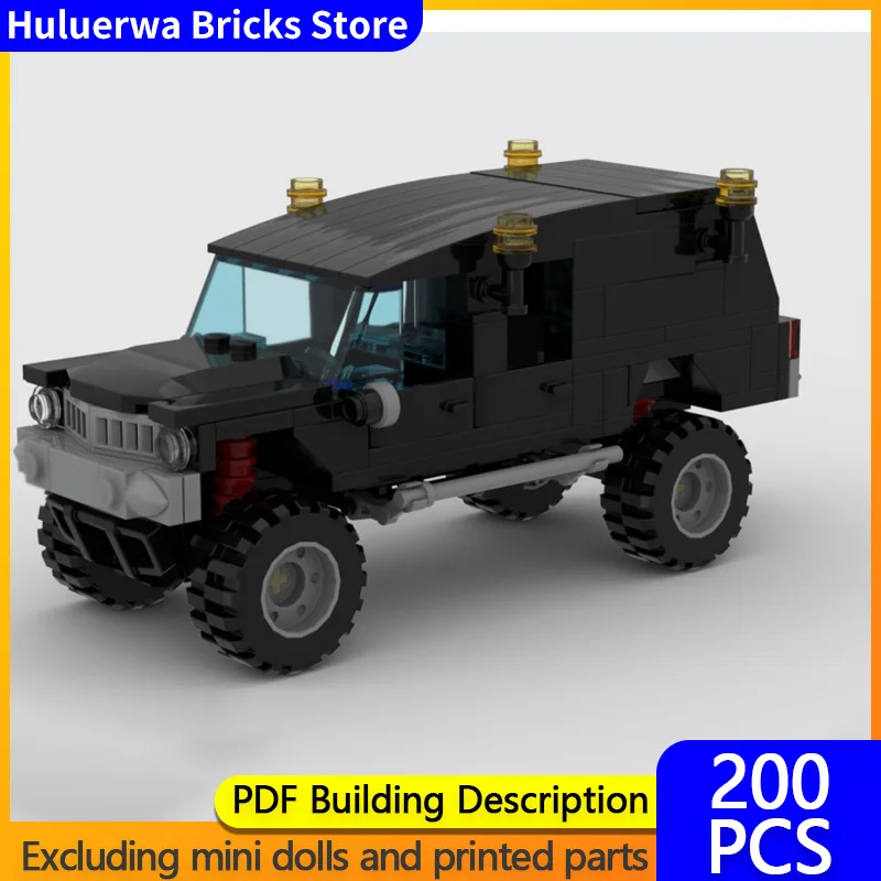 

Speed Racing Car Model MOC Building Bricks Hearse Off-Road Vehicle Modular Technology Gifts Holiday Assemble Children Toys Suit