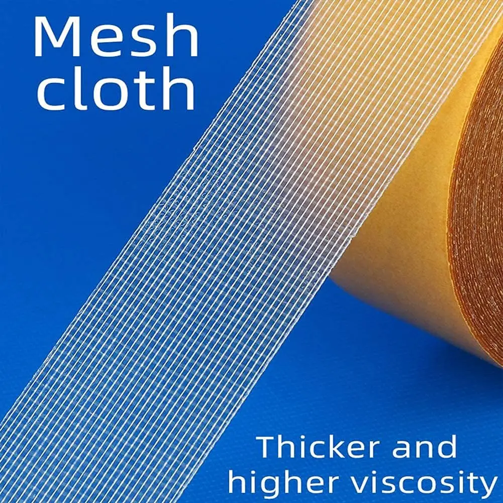 Super Adhesive Double Sided Cloth Traceless Carpet Base Tape With Strong Fixation High Viscosity For Waterproof Translucent Mesh