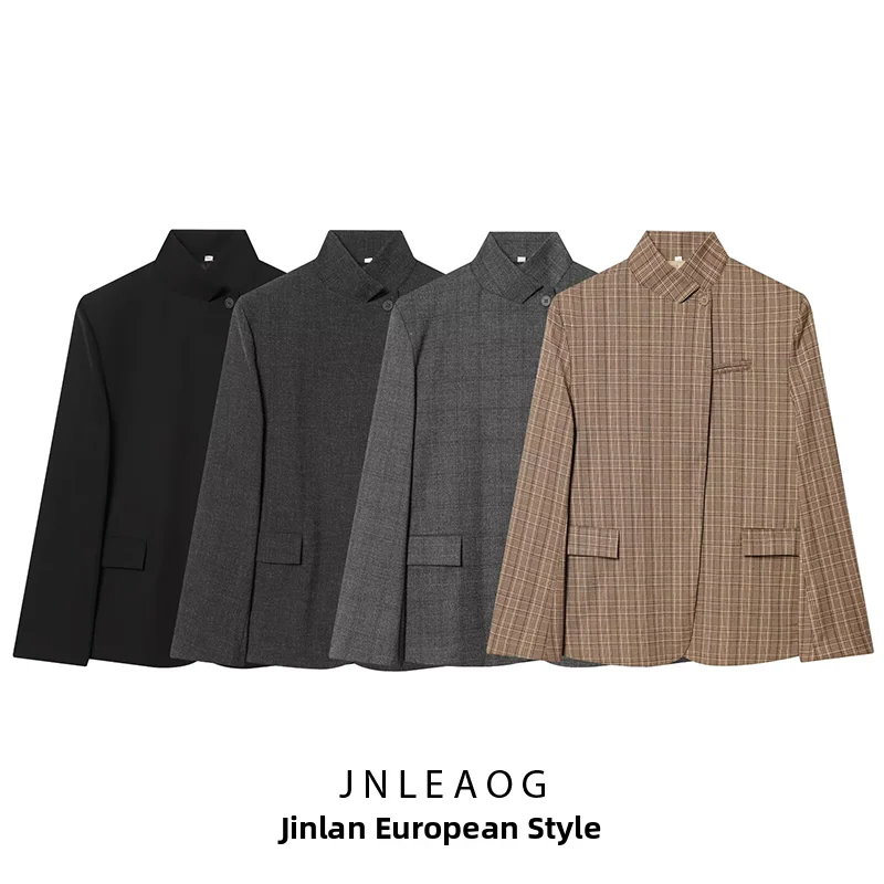 

JNLEAOG Summer New Women's Fashion Versatile Design Suit Jacket 2029044 Long Sleeve Polyester Business Casual Outerwear