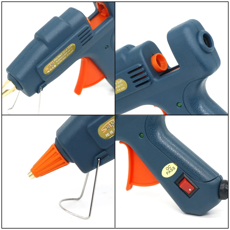 Hot Melt Glue Gun 40W 1.3mm/1.5mm Small Nozzles Hot Melt Gun 7mm Glue Sticks DIY Home Craft Repair Tool Mini Glue Gun