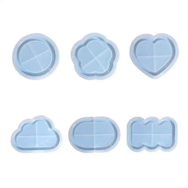 

37JB Cloud Heart Flower Tray Molds Plate Dish Container Resin Casting Mould