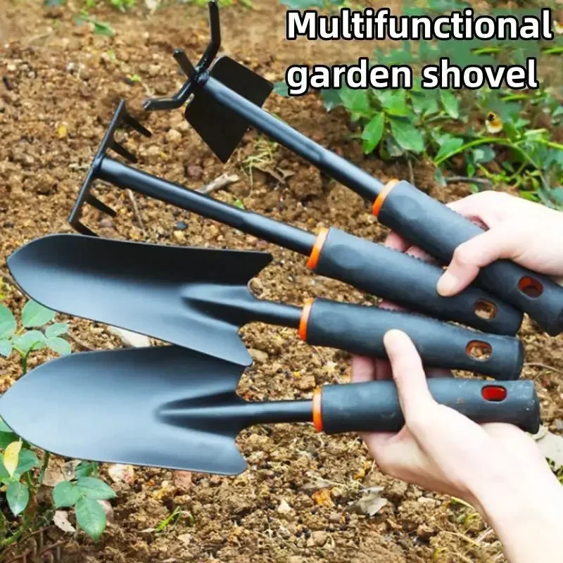 Garden Hand Tool Set Wide Shovel Hand Cultivator Rake Double-Sided Cultivator Plant Tool for Digging Transplanting Weedin