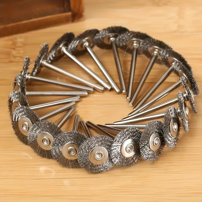 10Pcs Dremel Accessories Steel Rotary Brush Dremel Wire Wheel Brushes for Grinder Rotary Tool for Mini Drill Polishing