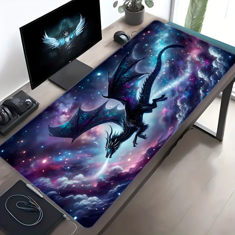 Flying Dragon Oversized Mouse Pad, Premium Non-Slip Rubber Material Precision Lock Stitching for Keyboard Desktop Large Pad