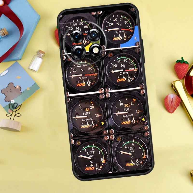 Flight Instruments Cockpit Case For OnePlus Nord 6 CE 5 2 3 4 Lite N20 N30 OnePlus 15 13 12 11 10T 13T 13R 12R 15R 15T