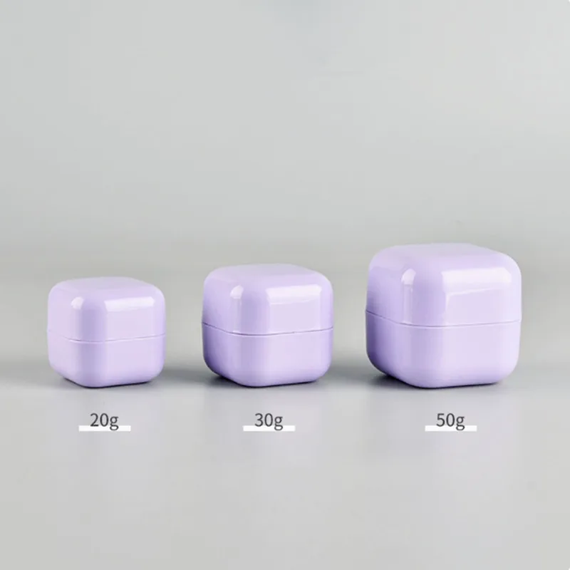 20g/30g/50g/100g Square Plastic Empty Makeup Jar Refillable Bottle Cream Jar Empty Box Cosmetic Container Travel Bottle Tools