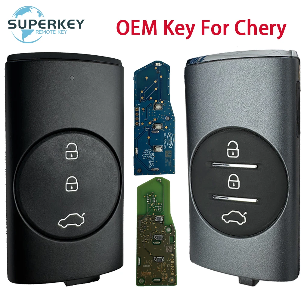 

3 Buttons Original Keyless Go Smart Car Key For Chery Exeed Vantas TX TXL LX New Tiggo 3X 5X 7 Plus 8 Plus 4A Chip 433MHz FSK