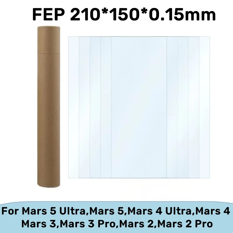 5 Stück FEP-Ablösefolie 210x150x0,15mm für ELEGOO Mars 4/5/5 Ultra - Zubehör für Harz-LCD-3D-Drucker – Detail 1