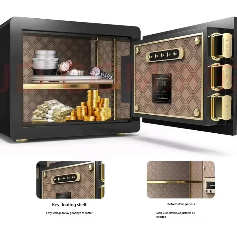Safe Home Office All-steel Heavy Anti-theft Fingerprint Password Box Upper And Lower Double Doors High Cost-effective Safe Box