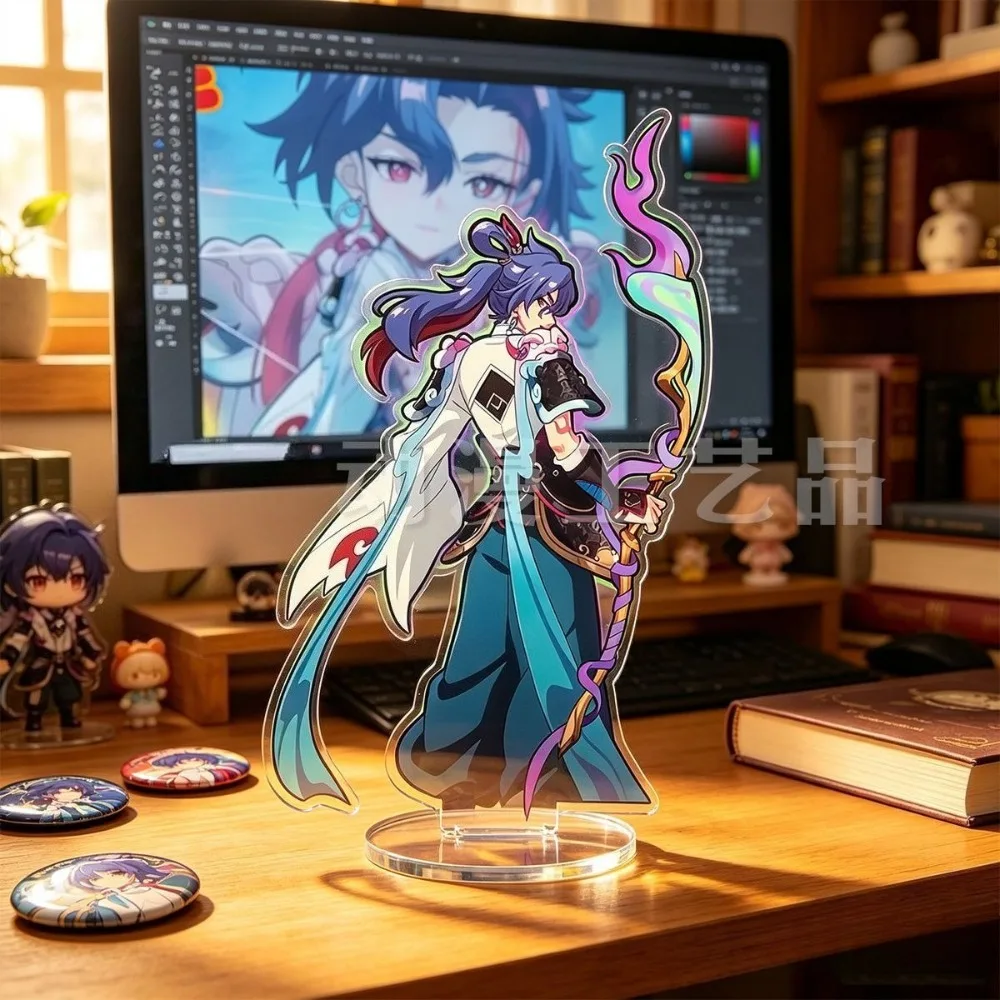 Game Honor of Kings Peripheral Zhao Yun Sun Quan Acrylic Signboard Stand Model Holder Ornament Collection Figurine Decoration