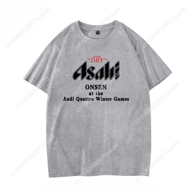 2025 Japan Asahi Beer T-shirt Asahi Japanese Beer Short-sleeved Japanese Loose Summer Men and Women Couple Cotton Top