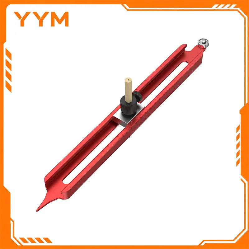 YYM Contour Gauge Profile Duplicator Scribing Ruler with Adjustable Pencil Holder Woodworking Edge Corner Measuring Scribe Tool