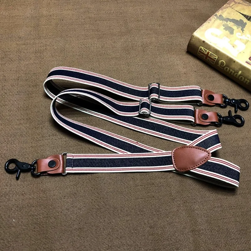 3*125CM Fashion Suspenders Women 3Clip Braces Men Suspenders For Trousers Adjustable Elasticity Suspenders For Men Bra Shirt Man