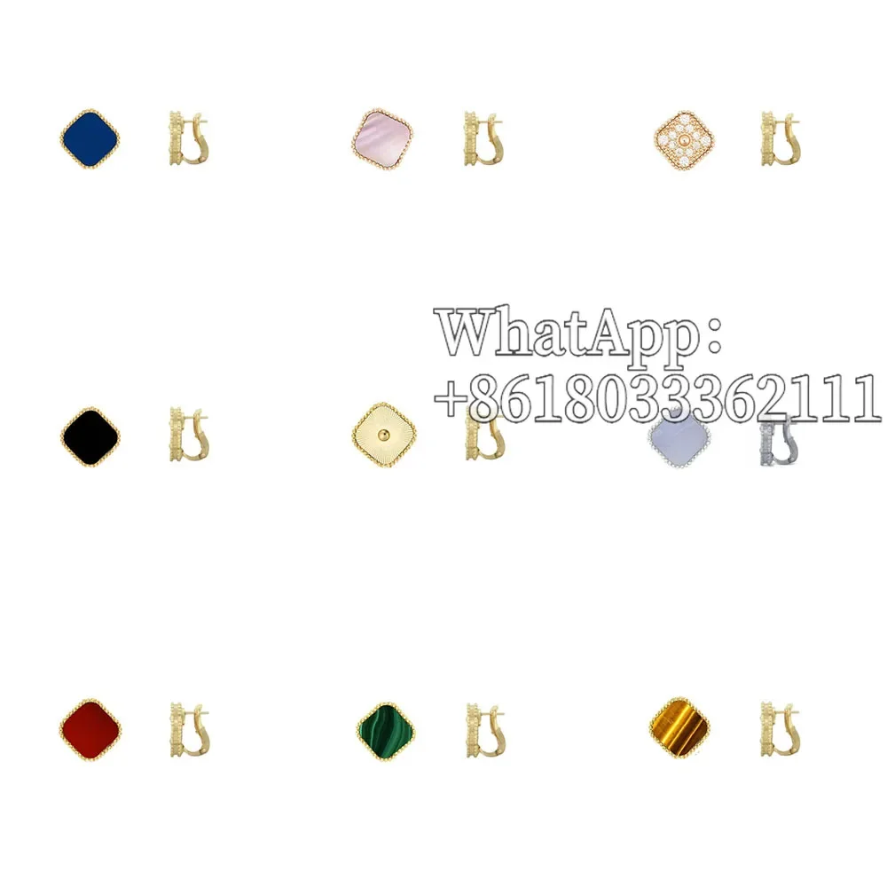 

2025 New 925 Silver Four-Leaf Clover 15MM Ear Clip Simple Design Party Fashion Personality Women's High-end Jewelry Gift