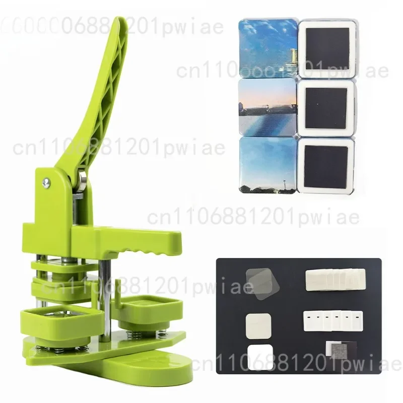50 * 50Mm 2 * 2 inch square refrigerator photo magnet maker kit with 100 sets of magnet material button maker