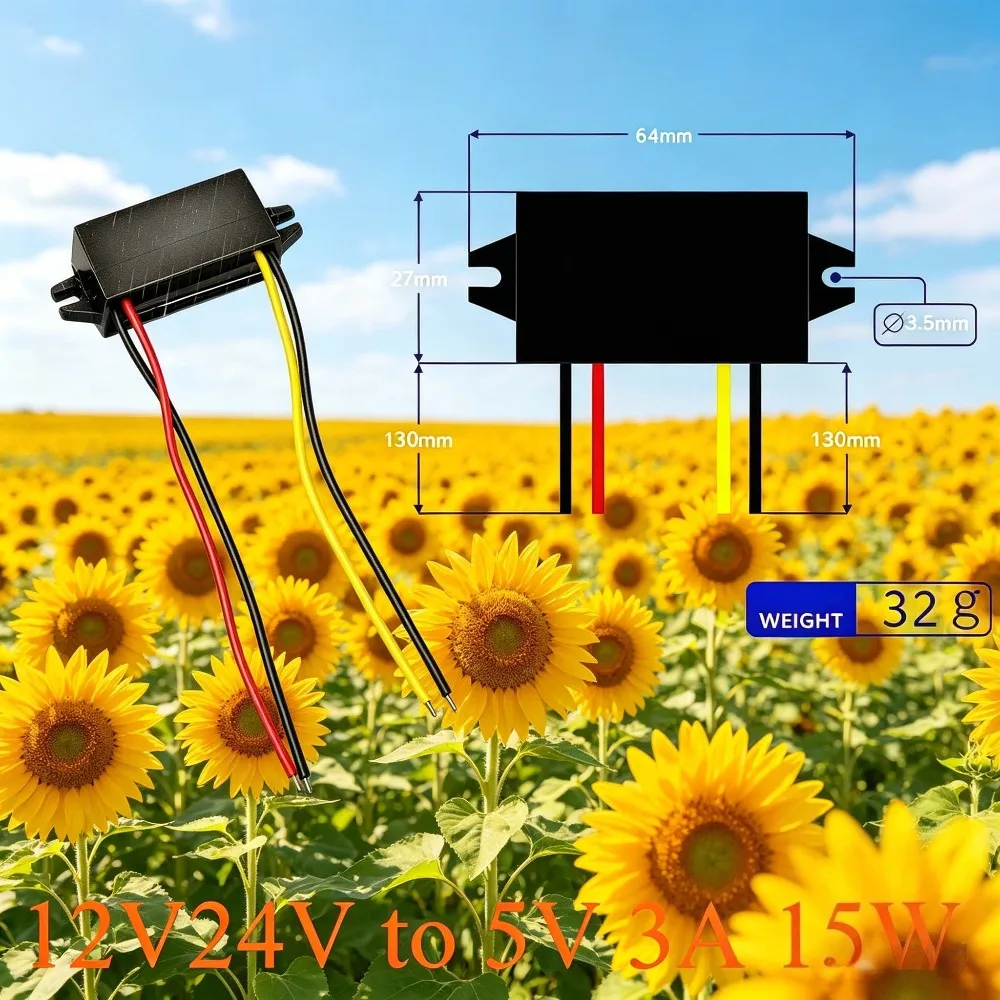 The factory supports private customization12V to 5V 3 Micro Mini USB DC Converter Output dapter Step Down Voltage Power Supply