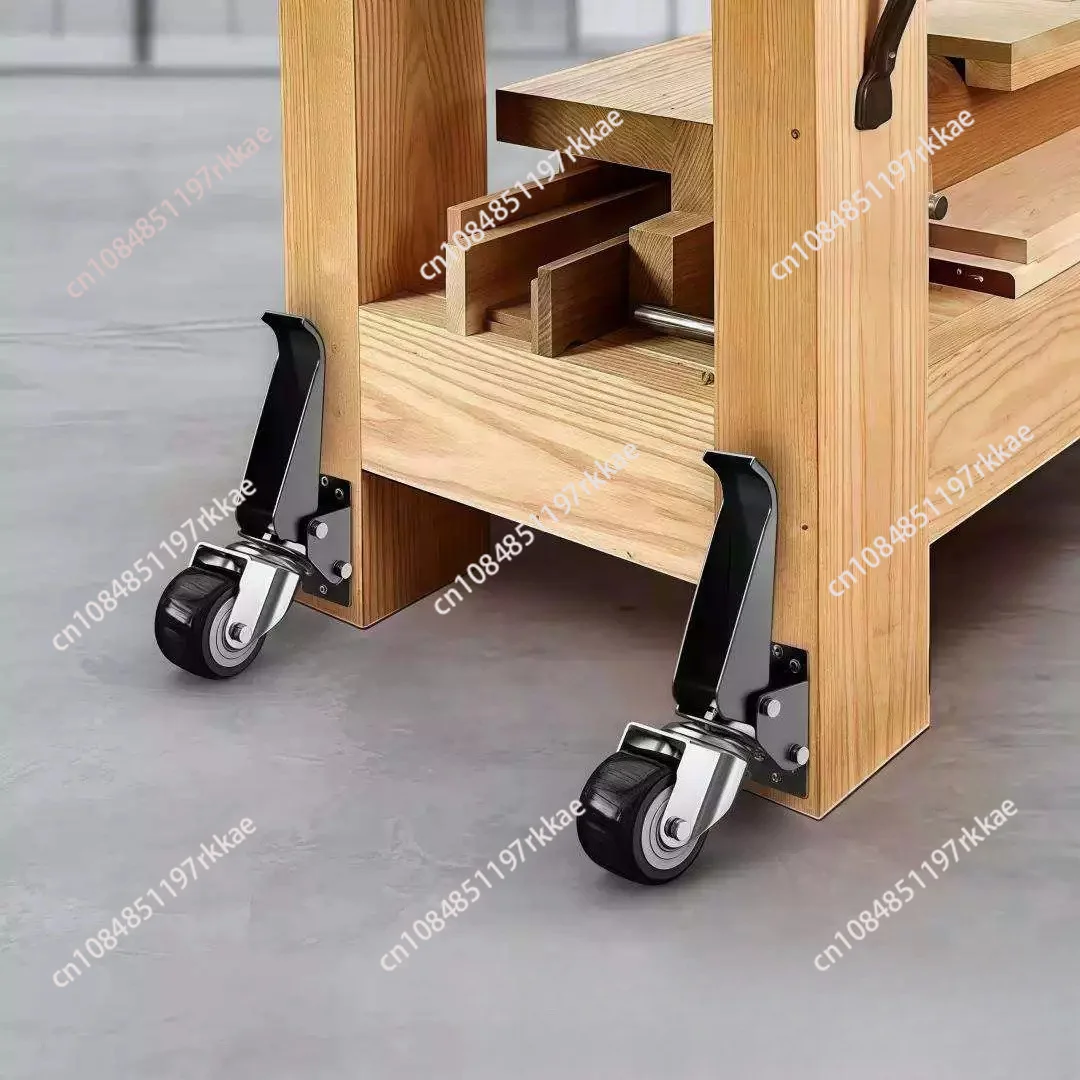 Woodworking Lifting Workbench Mobile Casters, Four Detachable Lifting Table Moving Wheels