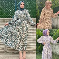 Robe d'été en mousseline de soie pour femmes musulmanes, abaya de dubaï, ramadan, robes élégantes africaines pour femmes, kaftans, turquie modeste