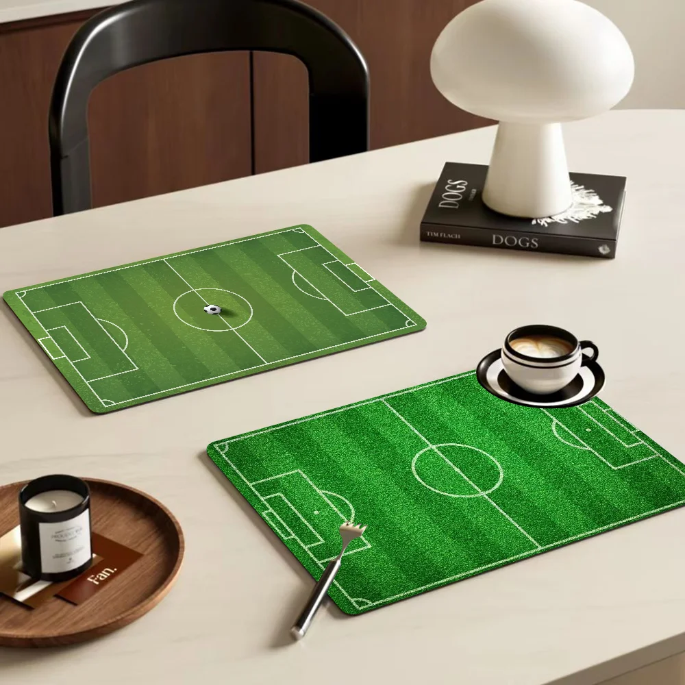 F-Football Field Plan Coffee Dish Quick Drying Kitchen Absorbent Drained Placemat For Table Bathroom Kitchen Draining Pads