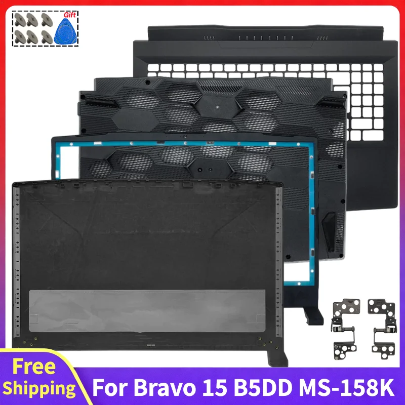 For Bravo MS-158K MS-158N MS-158M MS-158P New Replace Laptop LCD Back Cover Rear Lid Top Case Front Bezel Palmrest Bottom Cover